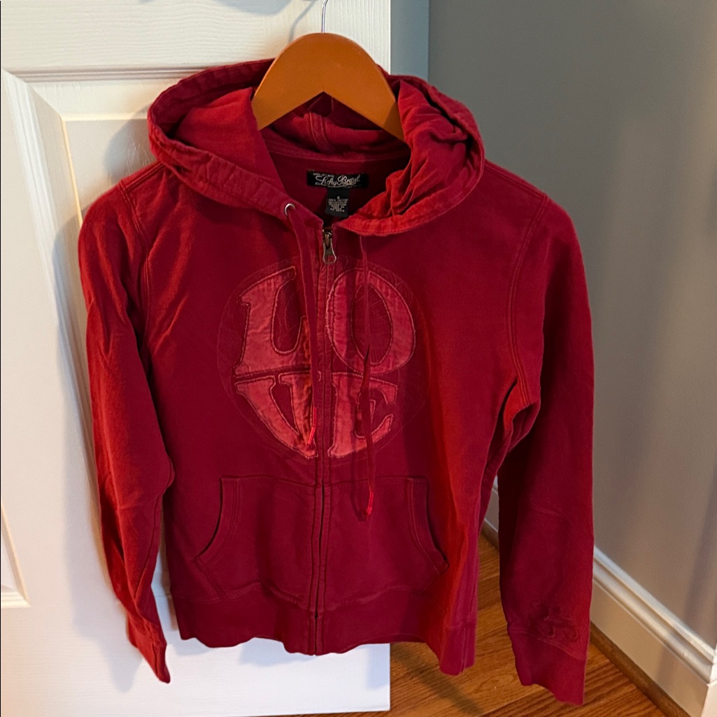 Lucky Brand Red Love Hoodie